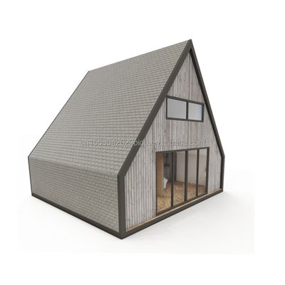 EU Modern Triangle Steel Structure Flat Pack Container House Design for Wooden House within 20ft or 40ft Mall Application