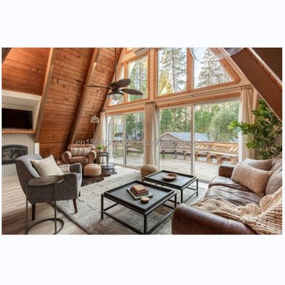 Customized Color Steel Frame Modern Luxury Design Prefabricated Wooden Garden Chalet Tiny Modular Prefab Houses Villa for Shop