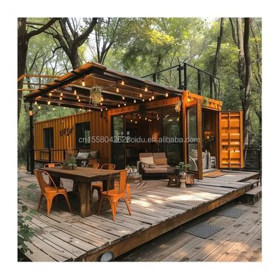 20ft Mobile Home Garden Studio Prefabricated Customizable Steel Container House with Wall 50/75/100mm Wave Sandwich Panel