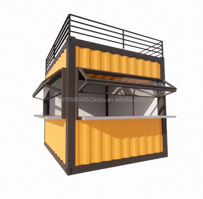 Wall 50/75/100mm Wave Sandwich Panel 20ft/40ft Prefabricated Mobile Bar Customizable 10 FT Modern Prefab Tiny Shop
