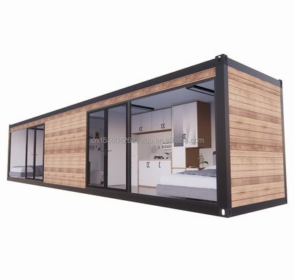EU 40ft Prefabricated Living Room Container Room with Aluminum Alloy Windows and Galvanized Steel Square Tubes