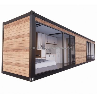 EU 40ft Prefabricated Living Room Container Room with Aluminum Alloy Windows and Galvanized Steel Square Tubes