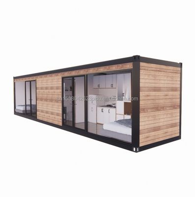 EU 40ft Prefabricated Living Room Container Room with Aluminum Alloy Windows and Galvanized Steel Square Tubes