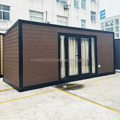 EU 20ft Wooden Houses Prefabricated Houses Galvanized Steel Structure Modern Luxury Prefab House for in Customized Color