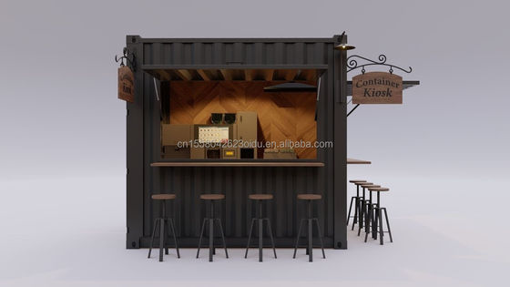 Customized Color 10ft 20ft Prefabricated Steel Home Tiny City Shop Container Mini Bar Store Ice Cream Summer City Curbside Drinks Beverages
