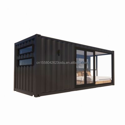 50/75/100mm Wave Sandwich Panel Wood Bathrooms and Aluminum Alloy Windows Steel Wooden Structure Flat Pack Container House for Garden Hotels