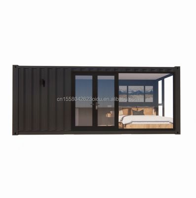 50/75/100mm Wave Sandwich Panel Wood Bathrooms and Aluminum Alloy Windows Steel Wooden Structure Flat Pack Container House for Garden Hotels