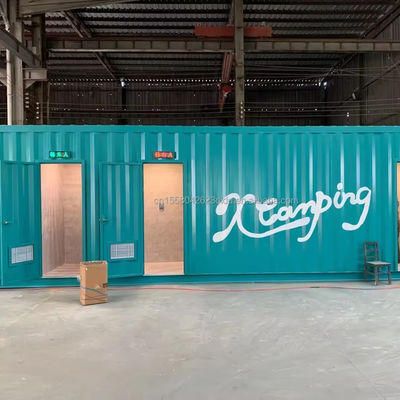 40 FT Expandable Steel Prefabricated House for Customizable Mobile Container Store Wall 50/75/100mm Wave Sandwich Panel