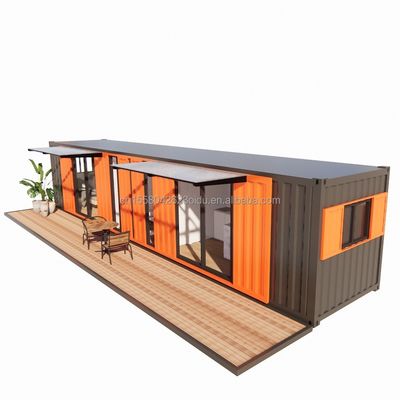 40FT Container Apartment Modular Finished Wooden Houses Customized Color Independent Student Apartment Prefabricated House