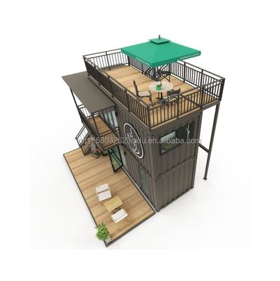 Outdoor Application Prefabricated Steel Restaurant Container Store with Modern Design and Aluminum Alloy Windows 20ft or 40ft