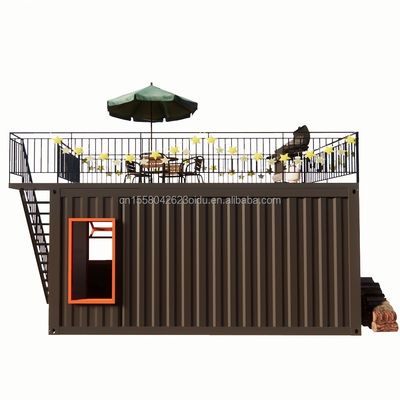 Outdoor Application Prefabricated Steel Restaurant Container Store with Modern Design and Aluminum Alloy Windows 20ft or 40ft