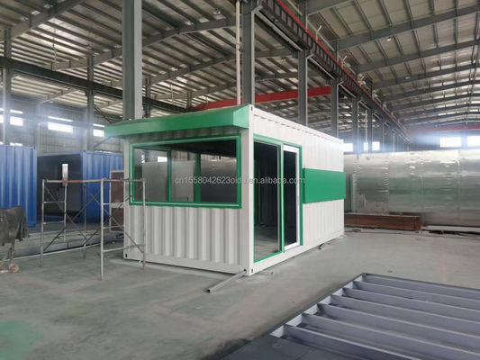 Outdoor Tiny Home 10ft Prefabricated Steel Sentry Box Container Guard House with 50/75/100mm Wave Sandwich Panel Wall
