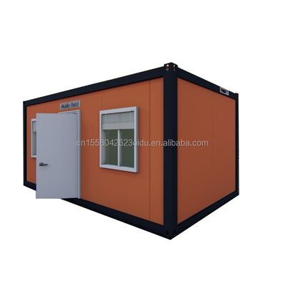 Outdoor Tiny Home 10ft Prefabricated Steel Sentry Box Container Guard House with 50/75/100mm Wave Sandwich Panel Wall