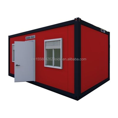 Outdoor Tiny Home 10ft Prefabricated Steel Sentry Box Container Guard House with 50/75/100mm Wave Sandwich Panel Wall