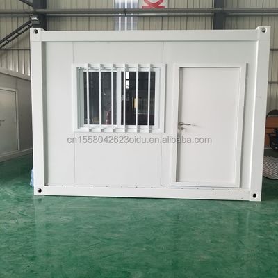 Outdoor Tiny Home 10ft Prefabricated Steel Sentry Box Container Guard House with 50/75/100mm Wave Sandwich Panel Wall