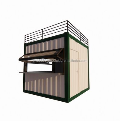 Outdoor Tiny Home 10ft Prefabricated Steel Sentry Box Container Guard House with 50/75/100mm Wave Sandwich Panel Wall