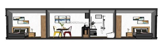 Galvanized Steel Bending 180g and Aluminum Alloy Windows 40ft Modern Design Prefabricated Wooden Container House for Hotel Shop
