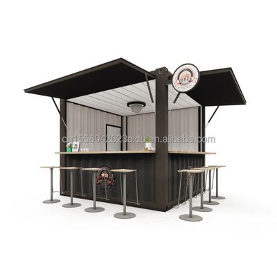 Modern Design Style 10 ft 20 ft Mobile Bar Prefabricated House Container Store Outdoor Steel Sandwich Panel Coffee Shop