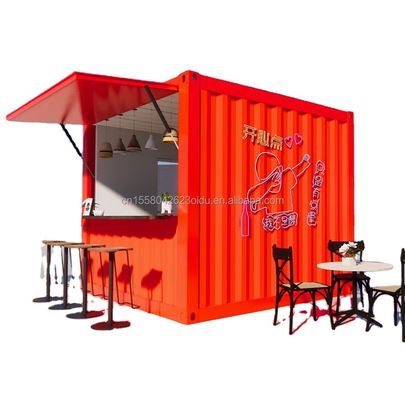 Modern Design Style 10 ft 20 ft Mobile Bar Prefabricated House Container Store Outdoor Steel Sandwich Panel Coffee Shop