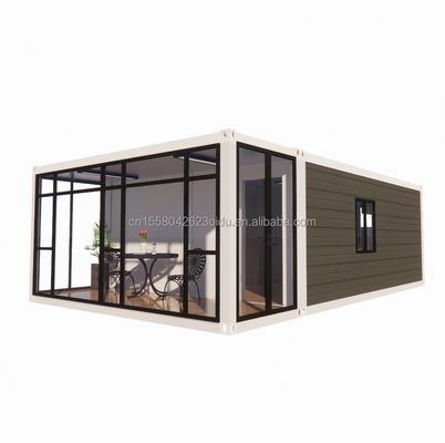Steel Structure Frame Welded EU Luxury 20FT Combination Flat Packaging Container 2 Bedrooms Family Residential Mobile Home