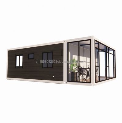Steel Structure Frame Welded EU Luxury 20FT Combination Flat Packaging Container 2 Bedrooms Family Residential Mobile Home