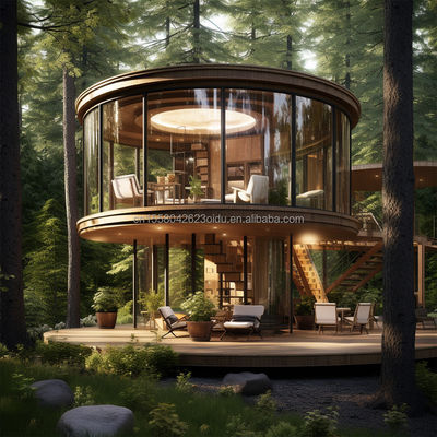 Wooden Houses EU Australian Standard Container Office Residential Circular Garden Integrated House with Various Materials