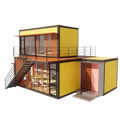 Commercial Street Shops Folding Room Combination with Yellow Renovation Industrial Wind Outdoor Flat Pack Container House
