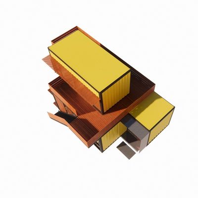 Commercial Street Shops Folding Room Combination with Yellow Renovation Industrial Wind Outdoor Flat Pack Container House