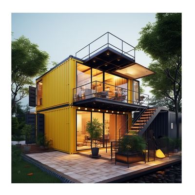 Family Steel Structure Shop 20ft/40ft EU Luxury Modern Design Prefabricated House with Kitchen Bathroom One Bedroom