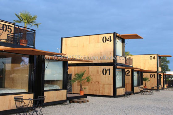 Foldable/Extendable/Detachable Commercial Street Container House Restaurant/Clothing Store with Modern Two-Story Design