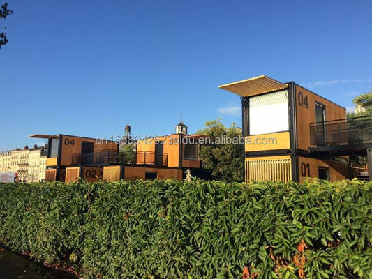 Foldable/Extendable/Detachable Commercial Street Container House Restaurant/Clothing Store with Modern Two-Story Design