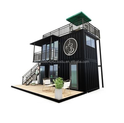 Galvanized Steel Square Tubes Modern Small Western-Style Tiny House Flat Pack Container Coffee Shop for Mall Application