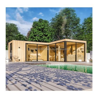 Steel Structure Wooden House Garden Bedroom Beach Scenery Characteristics Home Stay Hotel 20ft Wooden Container House