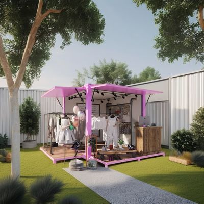 Modern Design Foldable Steel Shipping Container Prefabricated Flat Pack Outdoor Stores with Customized Color and Shipping