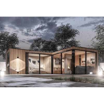 Steel Structure Wooden House Garden Bedroom Beach Scenery Characteristics Home Stay Hotel 20ft Wooden Container House