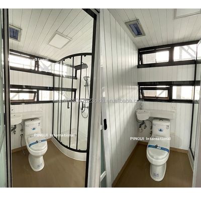 Galvanized Steel Bending 180g Prefabricated House 20ft Steel Structure Sunshine House with Garden and Wooden Mobile Design