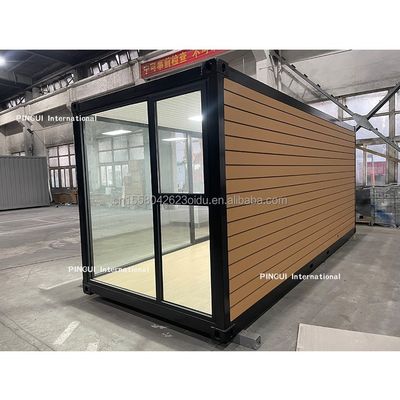 Galvanized Steel Bending 180g Prefabricated House 20ft Steel Structure Sunshine House with Garden and Wooden Mobile Design