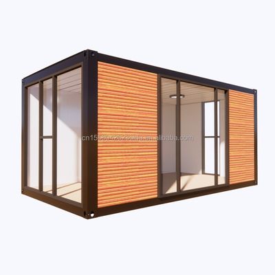 Galvanized Steel Square Tubes Container Houses for Park BBQ Store Office Mobile Portable Assembly Coffee Bar Wooden House
