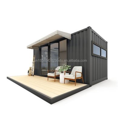 Front Terrace Country Style Container with Aluminum Alloy Windows and Galvanized Steel Bending 180g 20ft Modular Housing