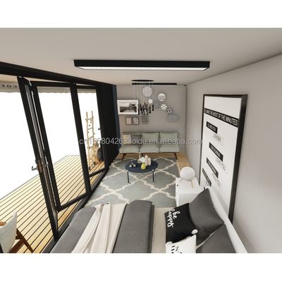 Front Terrace Country Style Container with Aluminum Alloy Windows and Galvanized Steel Bending 180g 20ft Modular Housing