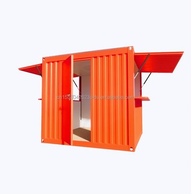 Modern Design Sandwich Panel Flat Pack Container Mobile Modular Shipping Corrugated House for Coffee Shop or Container Bar