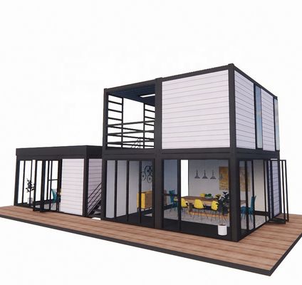 Wooden Container Houses for Outdoor Office or Family Customized Modern Design Prefabricated Bar Modular Steel Homes