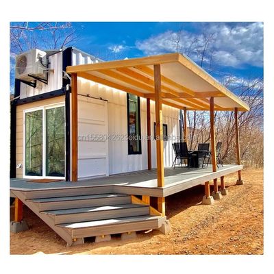 Customized Color 40ft LOFT Family Style Mobile House with Prefabricated Steel Structure and Wooden Exterior Wall