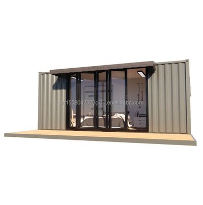 Residential Modular Prefabricated Trailer with 50/75/100mm Wave Sandwich Panel Walls 20ft Modern Design Style