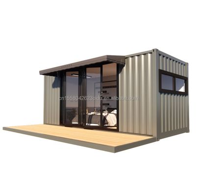 Residential Modular Prefabricated Trailer with 50/75/100mm Wave Sandwich Panel Walls 20ft Modern Design Style