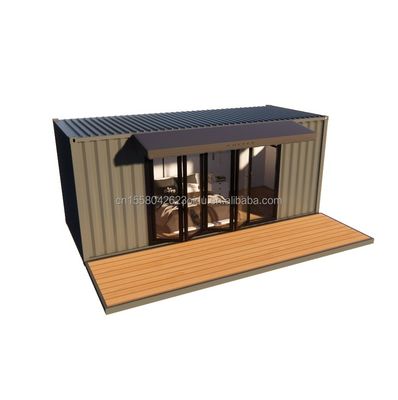 Residential Modular Prefabricated Trailer with 50/75/100mm Wave Sandwich Panel Walls 20ft Modern Design Style