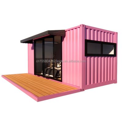 Residential Modular Prefabricated Trailer with 50/75/100mm Wave Sandwich Panel Walls 20ft Modern Design Style