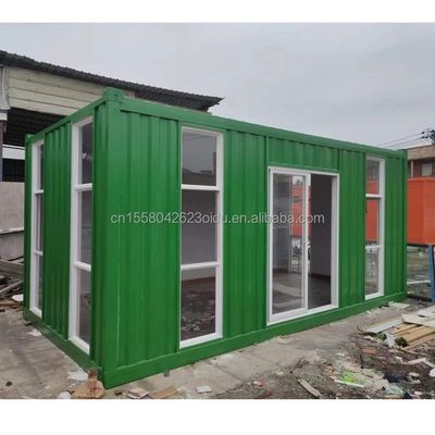 Hotel Resort Steel Frame Office Container House with 50/75/100mm Wave Sandwich Panel and Galvanized Steel Bending 180g