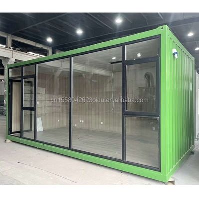 Hotel Resort Steel Frame Office Container House with 50/75/100mm Wave Sandwich Panel and Galvanized Steel Bending 180g