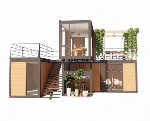 Modular Prefabricated Houses Made of Galvanized Steel Square Tubes for Office and Apartment